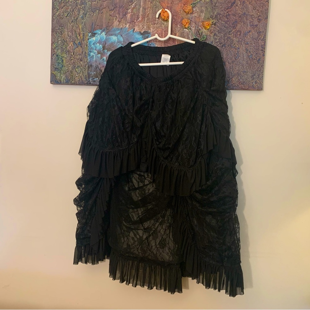 Spirit Halloween Black Lace Steampunkish Skirt